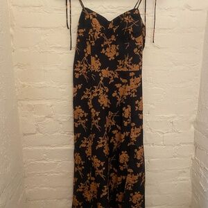 Zara Midi Dress- Summer Black Floral
